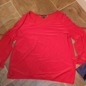 Red long sleeve top medium
